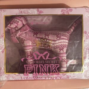 PINK X LoveShackFancy Medium Dog In Pretty Fair Isle Collectible Plush Puppy